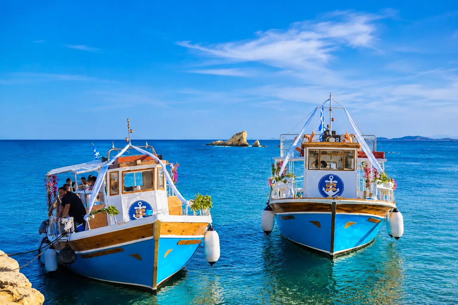 Καΐκι για μεταφορά νύφης στα Κουφονήσια