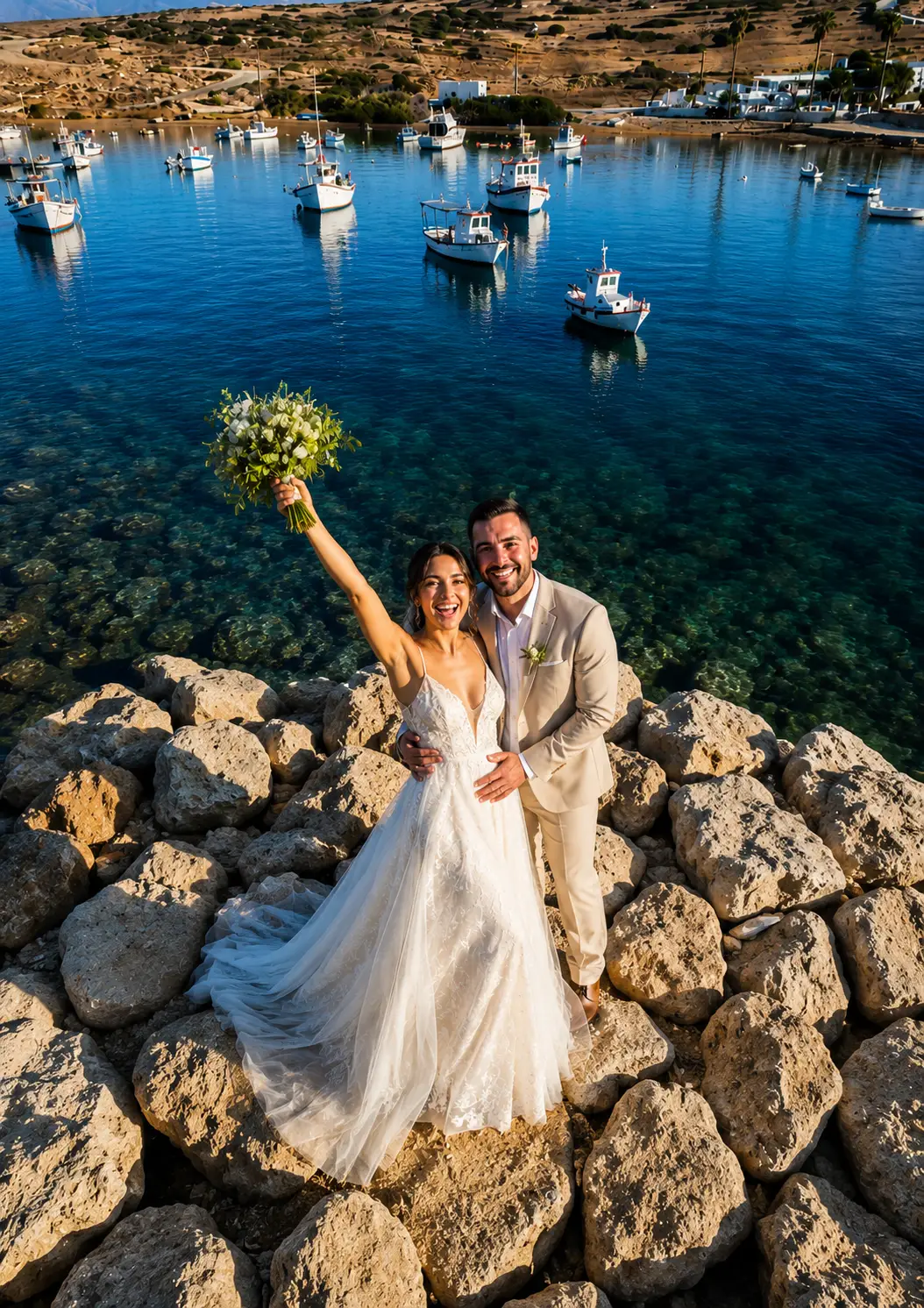 Bride groom cinematic video Koufonisia