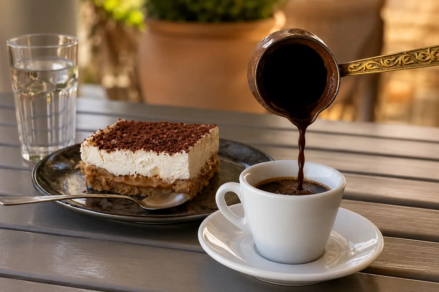 Καφές και γλυκό στο Sofia's Café Koufonisia